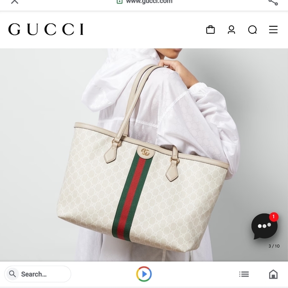 Gucci Ophidia large tote bag Cream - Picture 1 of 7